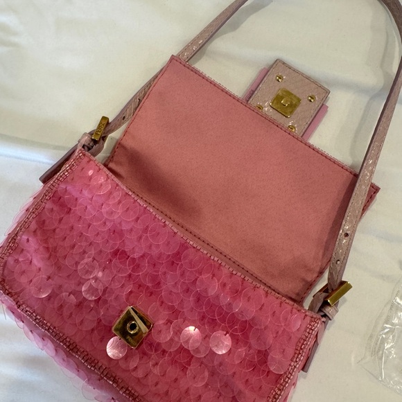 [RARE] Fendi mini baguette satin with snakeskin - Picture 4 of 5